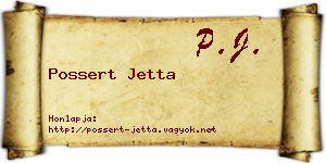 Possert Jetta névjegykártya